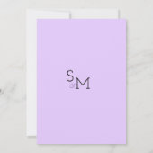 Lente lila groene wilde bloementuin Save the Date Kaart (Achterkant)