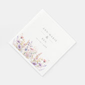 Lente Lila Wildbloemen Bruiloft Servet (Hoek)