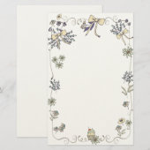 Lente Madeliefje Whimsy Briefpapier (Voorkant / Achterkant)