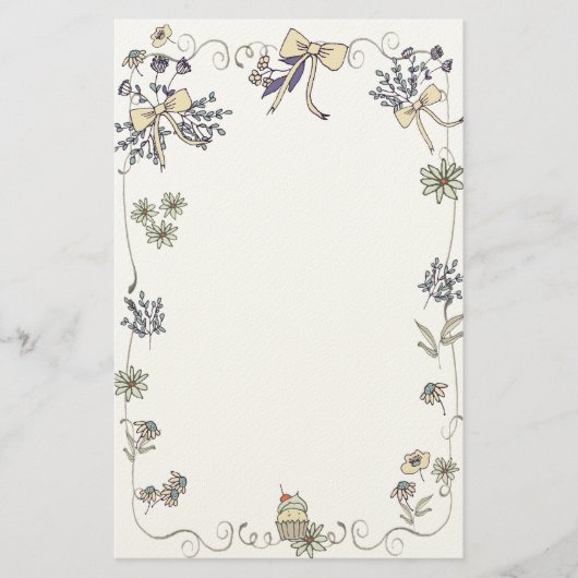 Lente Madeliefje Whimsy Briefpapier (Voorkant)