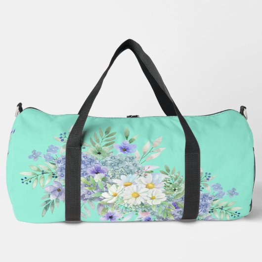 lente madeliefjes & blauwe wilde bloemen plunjezak (Voorkant)