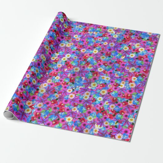 lente madeliefjes inpakpapier (Uitgerold)