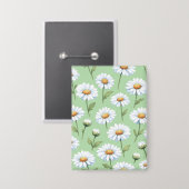 Lente madeliefjes patroon button (Voorkant / Achterkant)