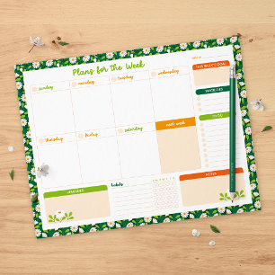 Lente Madeliefjes & Wingerd Wekelijkse Zondag Star Notitieblok