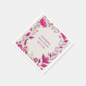 Lente Magenta Tuin Bloemen Bruiloft Servet (Hoek)
