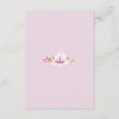 Lente Magnolias Bloemen Bruiloft Informatie Kaarte Informatiekaartje (Achterkant)