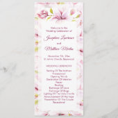 Lente Magnolia's Bloemen Huwelijksceremonie Programmakaart (Voorkant)