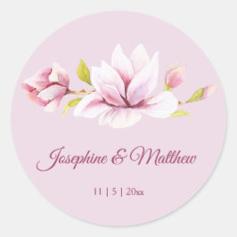 Lente Magnolia's Bloemenbruiloft Stickers