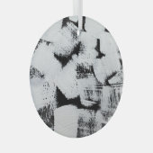 Lente magnolia's, elegant stoffenontwerp. glas ornament (Voorkant Rechts)