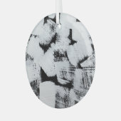 Lente magnolia's, elegant stoffenontwerp. glas ornament (Voorkant links)