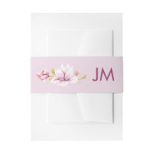 Lente Magnolia's Monogram Bloemen Bruiloft