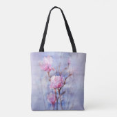 Lente magnolibloemen tote bag (Achterkant)