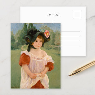 Lente: Margot staat in een tuin   Mary Cassatt Briefkaart