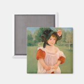 Lente: Margot staat in een tuin | Mary Cassatt Magneet (Voorkant / Achterkant)