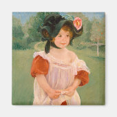 Lente: Margot staat in een tuin | Mary Cassatt Magneet (Voorkant)
