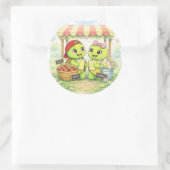 Lente Markt Ronde Sticker (Tas)