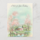  Lente Meadow Birthday Wish Briefkaart (Voorkant)