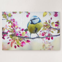 Lente Mees Vogel Lente Blauw Natuur Tak Legpuzzel