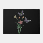 Lente Met Edelstenen Versierde Bloemen Rhinestone Deurmat (Voorkant)
