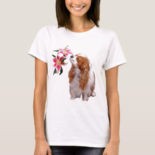 Lente met een Cavalier King Charles Spaniel T-shirt