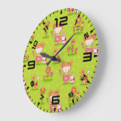 Lente met klein meisje grote klok (Hoek)