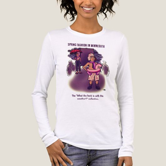 Lente Mode Wit Tri-Blend Shirt (Voorkant volledig)