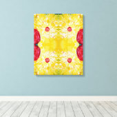Lente, moderne kunst, expressief schilderen canvas afdruk (Insitu (Houten vloer))