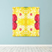 Lente, moderne kunst, expressief schilderen canvas afdruk (Insitu (Houten vloer))