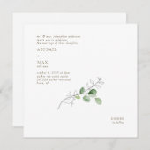 Lente Moderne Waterverf Botanische Plein Kaart (Voorkant / Achterkant)