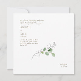 Lente Moderne Waterverf Botanische Plein Kaart