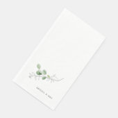 Lente moderne Waterverf en botanische gast Servet (Hoek)