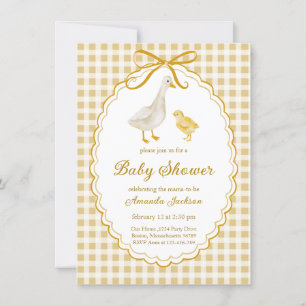 Lente Moeder Gans en Gansje Baby Shower Kaart