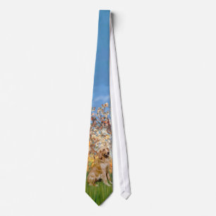 Lente (Monet) - Golden Retriever Stropdas