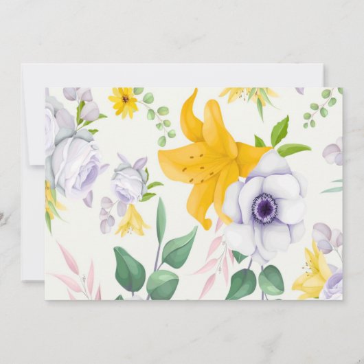 Lente mooie Floral bruiloft bedankt kaarten (Achterkant)