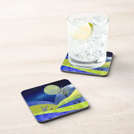 Lente Moonrise Bier Onderzetter (Rechterzijde)