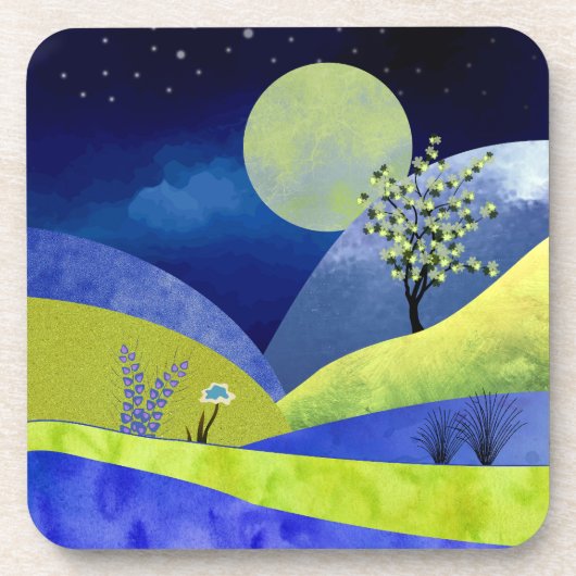 Lente Moonrise Bier Onderzetter (Voorkant)