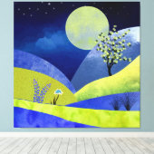 Lente Moonrise Canvas Afdruk (Insitu (Houten vloer))