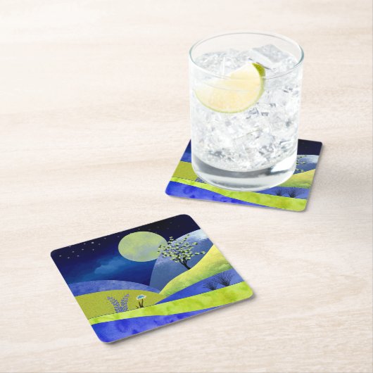 Lente Moonrise Kartonnen Onderzetters (Insitu)