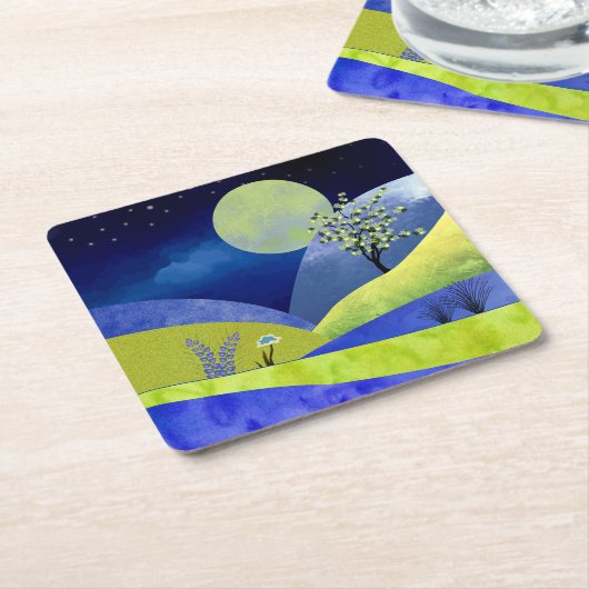 Lente Moonrise Kartonnen Onderzetters (Schuin)