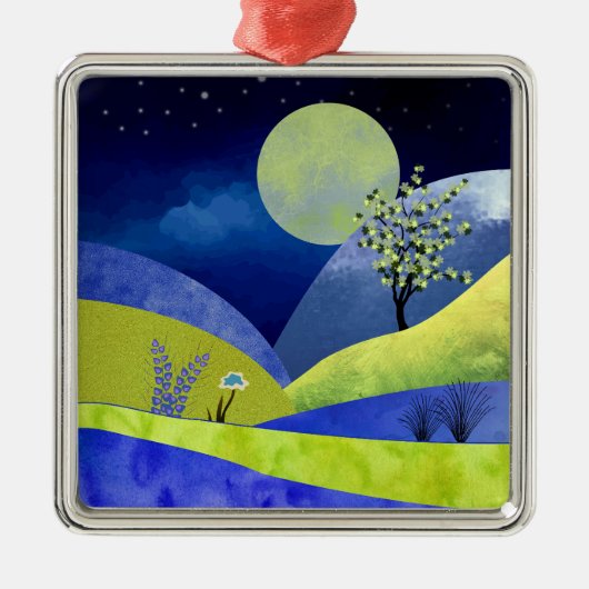 Lente Moonrise Metalen Ornament (Voorkant)