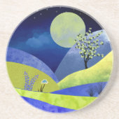 Lente Moonrise Zandsteen Onderzetter (Voorkant)