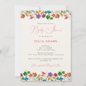 Lente Mosterd Geel Paarse Bloem Baby Shower Kaart (Voorkant)