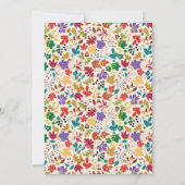 Lente Mosterd Geel Paarse Bloem Baby Shower Kaart (Achterkant)