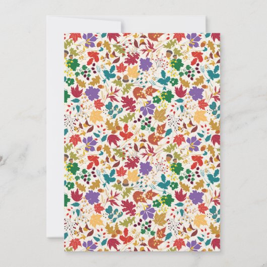 Lente Mosterd Geel Paarse Bloem Baby Shower Kaart (Achterkant)