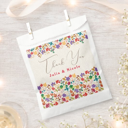 Lente Mosterd Geel Paarse Meadow Bloem Bruiloft Bedankzakje (Geknipt)