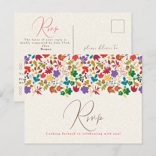 Lente Mosterd Geel Paarse Meadow Bloem Bruiloft Briefkaart (Voorkant / Achterkant)