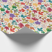 Lente Mosterd Geel Paarse Meadow Bloem Bruiloft Cadeaupapier (Hoek)