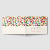 Lente Mosterd Geel Paarse Meadow Bloem Bruiloft Gastenboek (Volledig)