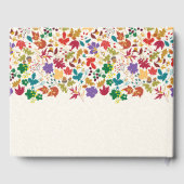 Lente Mosterd Geel Paarse Meadow Bloem Bruiloft Gastenboek (Achterkant)