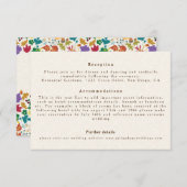 Lente Mosterd Geel Paarse Meadow Bloem Bruiloft Informatiekaartje (Voorkant / Achterkant)